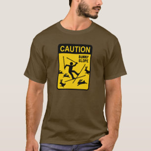 T-shirt ATTENTION : Piste pour débutants - Panneau d'avert