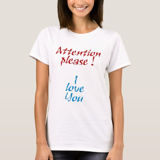 T-shirt Attention please (Devant)