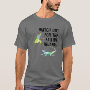 T-shirt Attention Pour Les Iguanas En Chute, Drôle Tombant
