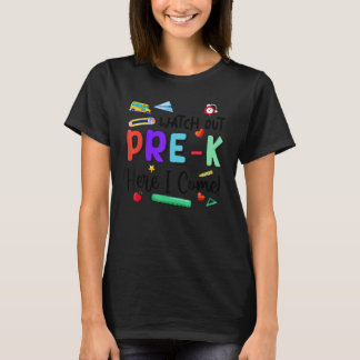 T-shirt Attention Pré K Ici Je Reviens À L'École Prescho