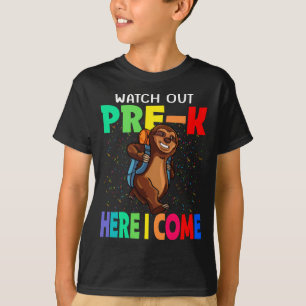 T-shirt Attention Pré-K Je Reviens À L'École