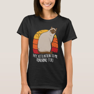 T-shirt Attention Sarcastique À Moi Ignorer Vous Chat Kitt