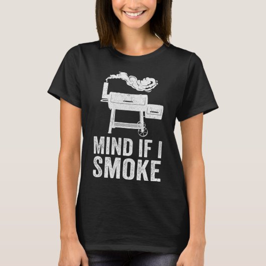 T-shirt Attention Si Je Fumé Funny Bbq Fumer Griller Fumer (Devant)