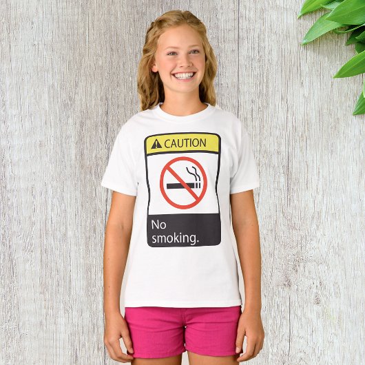 T-shirt Attention : Signal anti-tabac