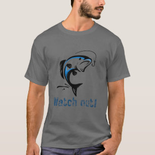 T-shirt "Attention ! Zone de pêche" - Design amusant d'une