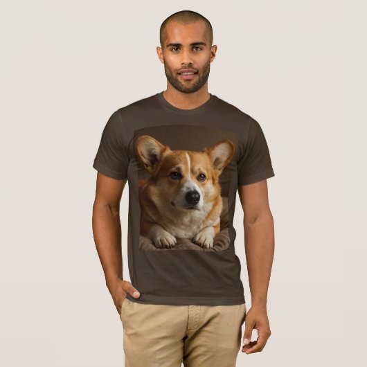 T-shirt Attentive Corgi (Devant entier)