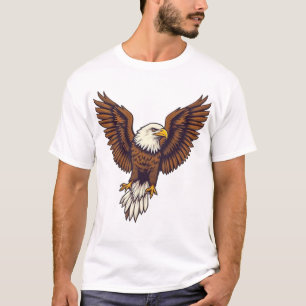 T-shirt Atterrissage d'aigle stylisé - Illustration graphi
