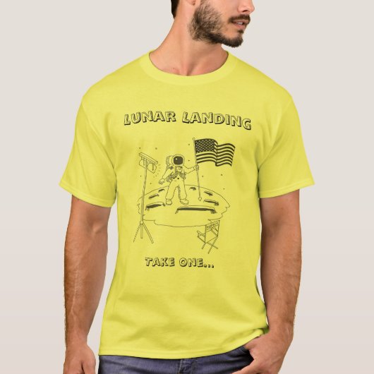T-shirt Atterrissage lunaire - prenez un (Devant)