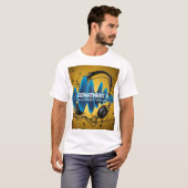 T-shirt attirant l'oeil-abstrait-typographie-conception-ca (Devant entier)