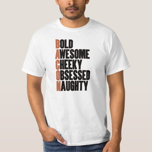 T-shirt Attitude Bacon (Devant)