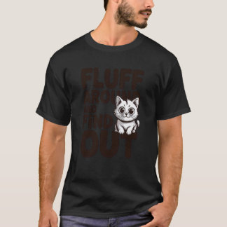 T-shirt Attitude Chaton Fouine Autour et Découvre Visage F