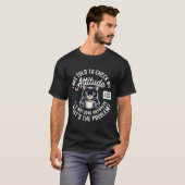 T-shirt Attitude Check Cat Design With Coffee And Playful (Devant entier)