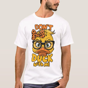 T-shirt Attitude de canard drôle Graphique Animal mignon s
