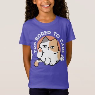 T-Shirt Attitude de Chat Paresseux – Trop Ennuyé pour S'en