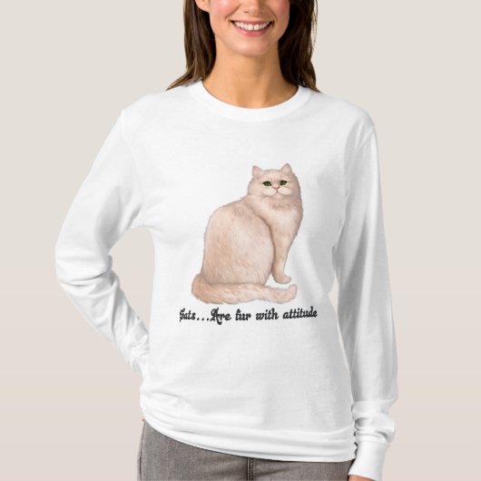 T-shirt Attitude du chat (Devant)