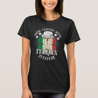 T-shirt Attitude Irlandaise Italienne Patriotique Shamro e