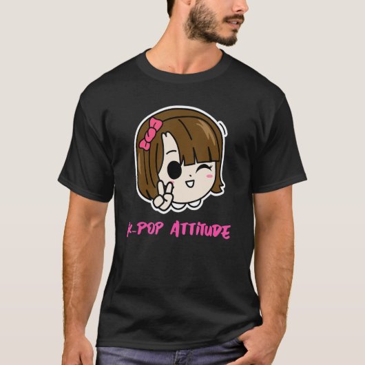 T-shirt Attitude K Pop (Devant)