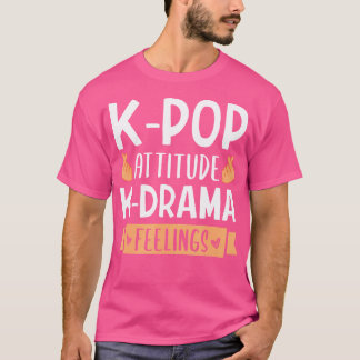 T-shirt Attitude K-Pop Sentiments K-Drama Pour Le Ventilat