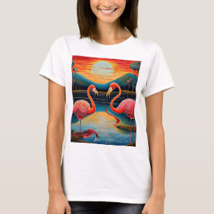 T-shirt Attraction Flamant rose
