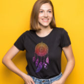 T-shirt attrape de rêve rose et violet boho