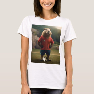 T-shirt "Attrapeur de buts : Le Capybara Star du Football"