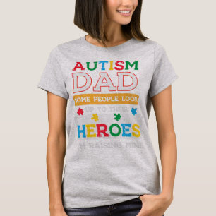 T-shirt Attrapez ce mignon Autisme Papa Héros Je lève la m