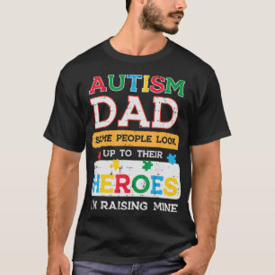 T-shirt Attrapez ce mignon Autisme Papa Héros Je lève la m