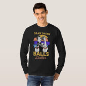 T-shirt Attrapez Ces Boules Mesdames Bowling Rétro Pour Fe (Devant entier)
