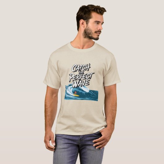 T-shirt Attrapez la vague parfaite (Devant entier)