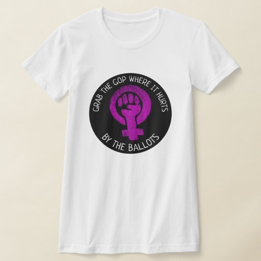 T-shirt "Attrapez le GOP là où il fait mal (Poser)