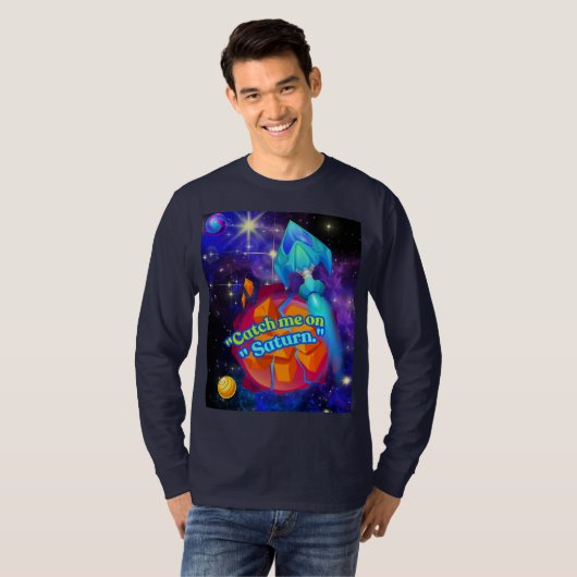 T-shirt Attrapez-moi sur Saturne (Devant entier)