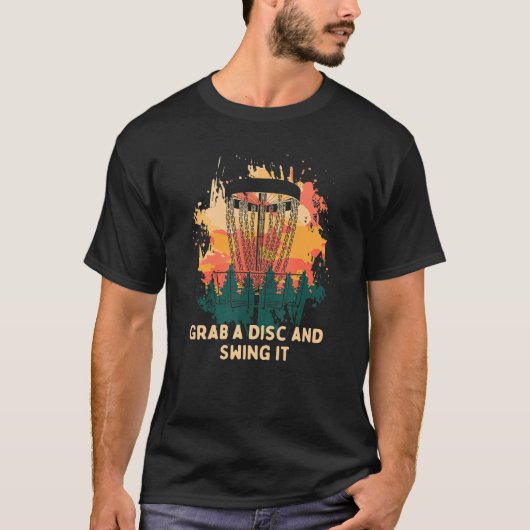 T-shirt Attrapez Un Disque Et Le Chanter Lecteur Golf Golf (Devant)