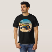 T-shirt ATV Buggy Traversant le Désert (Devant entier)