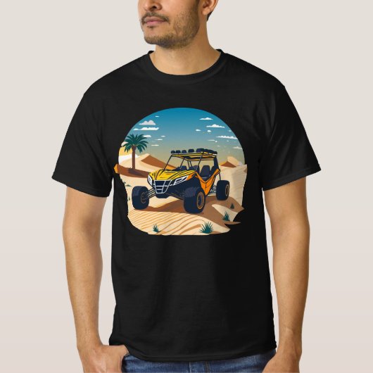 T-shirt ATV Buggy Traversant le Désert (Devant)