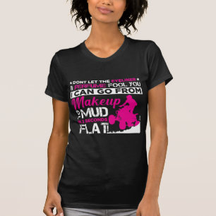 T-shirt ATV Girl Makeup Véhicules hors piste Pilote de qua