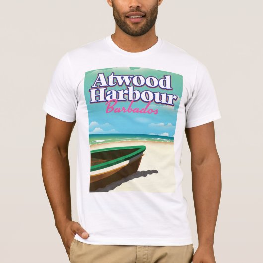 T-shirt Atwood Harbour Bahamas affiche de voyage (Devant)
