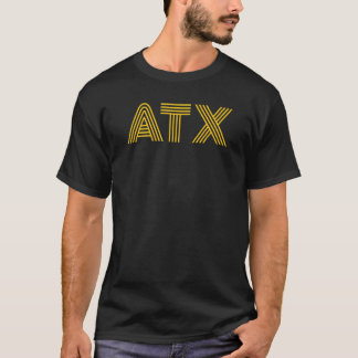 T-shirt Atx Austin Tx Retro Dans Sunshine Jaune