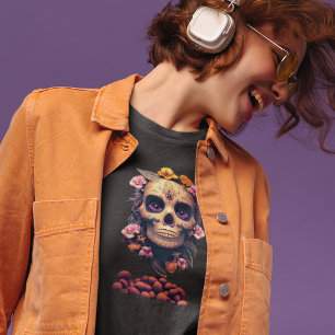 T-shirt au crâne féminin. Golden Bury Es Deep Shir