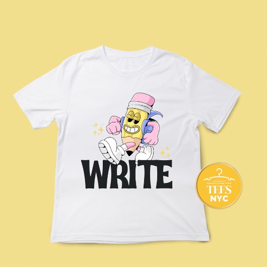 T-shirt au crayon "Écrire" pour auteur