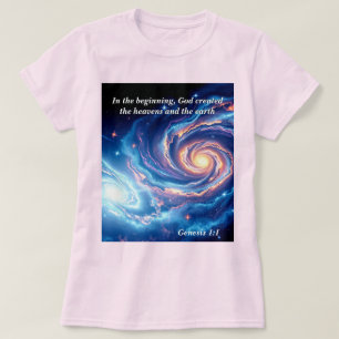 T-shirt Au début, Dieu et Verse de création