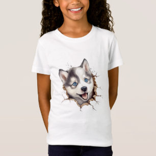 T-Shirt Au-delà de la barrière : le joueur d'un chiot Husk