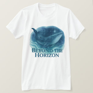 T-shirt Au-delà de l'horizon - Aquarelle de baleine majest