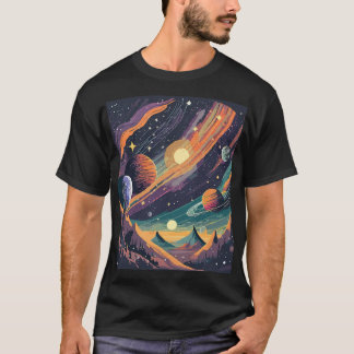 T-shirt Au-delà de l'horizon : paysages spatiaux explorés