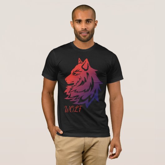 T-shirt au design loup (Devant entier)