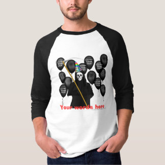 T-shirt Au-dessus de la colline 1, vos mots ici