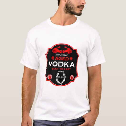 T-shirt Au-Dessus De La Colline À 50 Vodka Drinker (Devant)