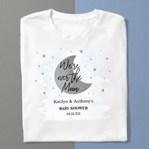 T-shirt Au-Dessus De La Lune Baby shower Garçons