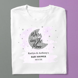 T-shirt Au-Dessus De La Lune Baby shower neutre