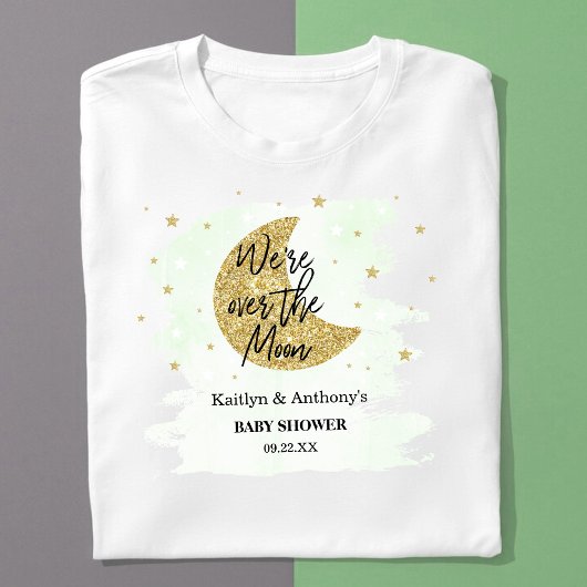 T-shirt Au-Dessus De La Lune | Baby shower neutre