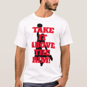 T-shirt Au-Dessus Du Bord | Phrase de basket avec texte or (Devant)